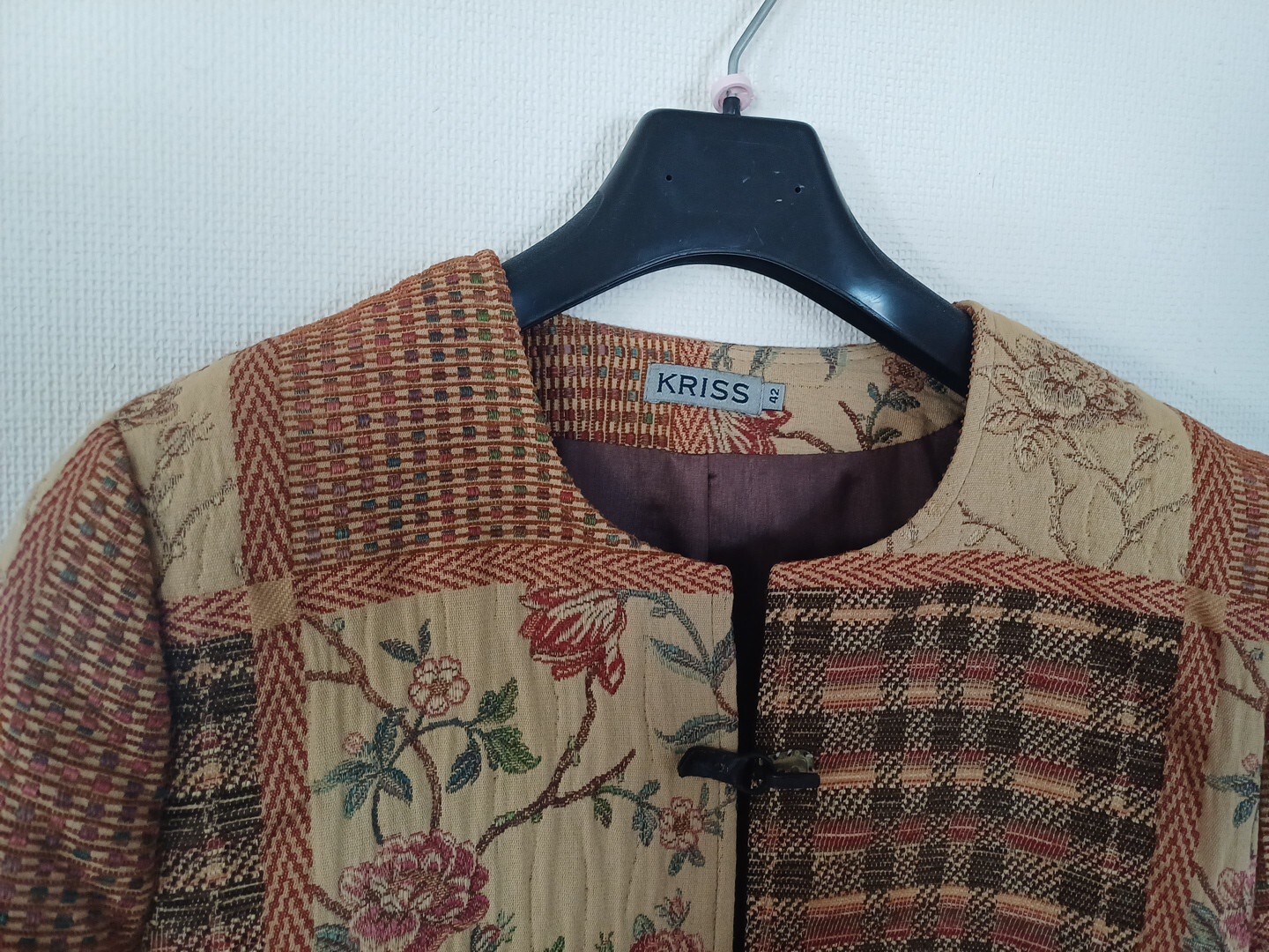 Women's KRISS patchwork Look Brown Beige Floral C… - image 2