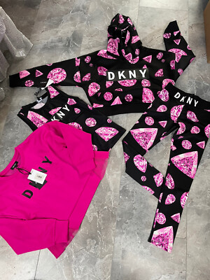 DKNY Girls Piece Set Age 12 Bnwt Gym Set Jumpers Mix