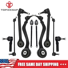 10Pcs Front Lower Control Arms Tie Rods Sway Bars for 2010 - 2015 Chevy Camaro