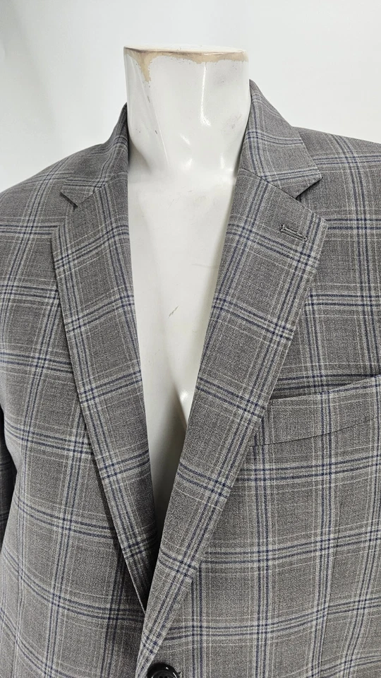 Blazer para hombre Todd Snyder 38S lana gris a cuadros ventana ajuste Mayfair Foto 3 de 4