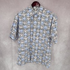 Vtg Pierre Cardin Shirt Mens Large Abstract Button Up Short Sleeve Casual