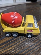 Vintage Tonka Cement Mixer Truck Pressed Steel, Red  Yellow, 5  Long