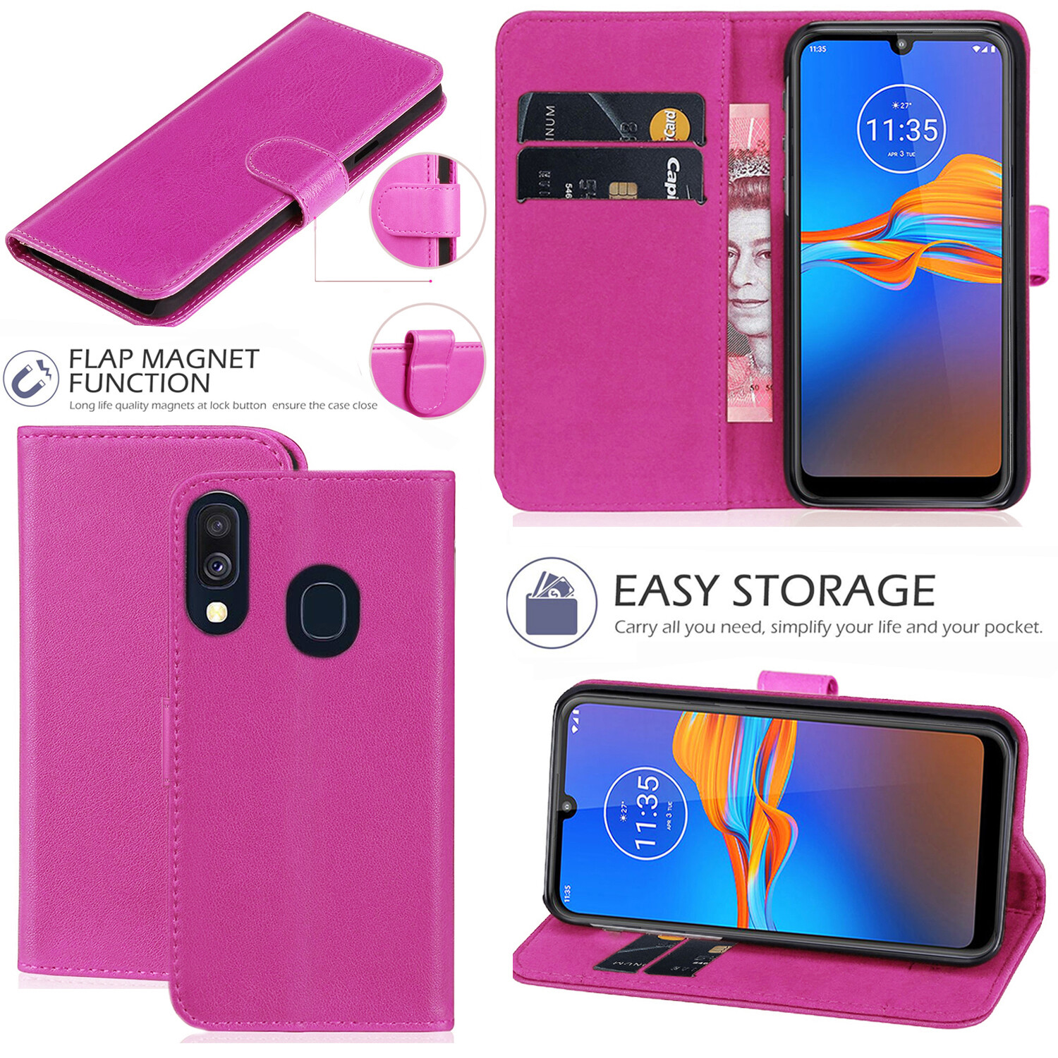 Funda De Cuero Para Motorola Moto G6 Play E6 Plus E6S 2019 2020 E6I G5