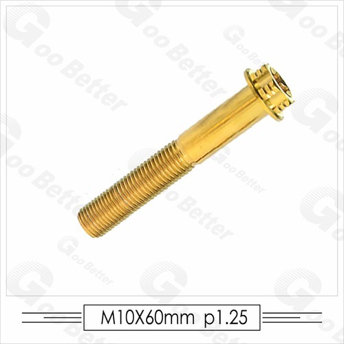 M10 Titan Flanschkopf T50 Torx Schraube Doppelantrieb Gold 1,25/1,5 mm Gewinde - Bild 26 von 30