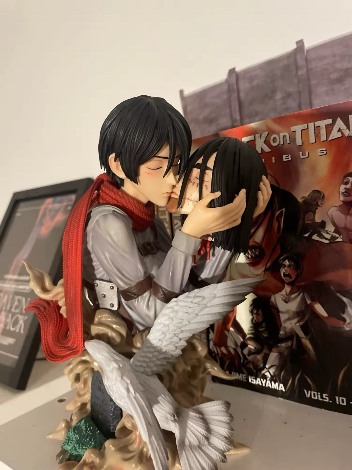 Figura Attack on Titan Mikasa Ackermann Coleccionista Eren Jäger Anime 22cm