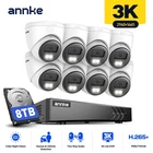 ANNKE 8CH DVR 3K Two Way Audio Security Camera System AI Color Night Vision IP67