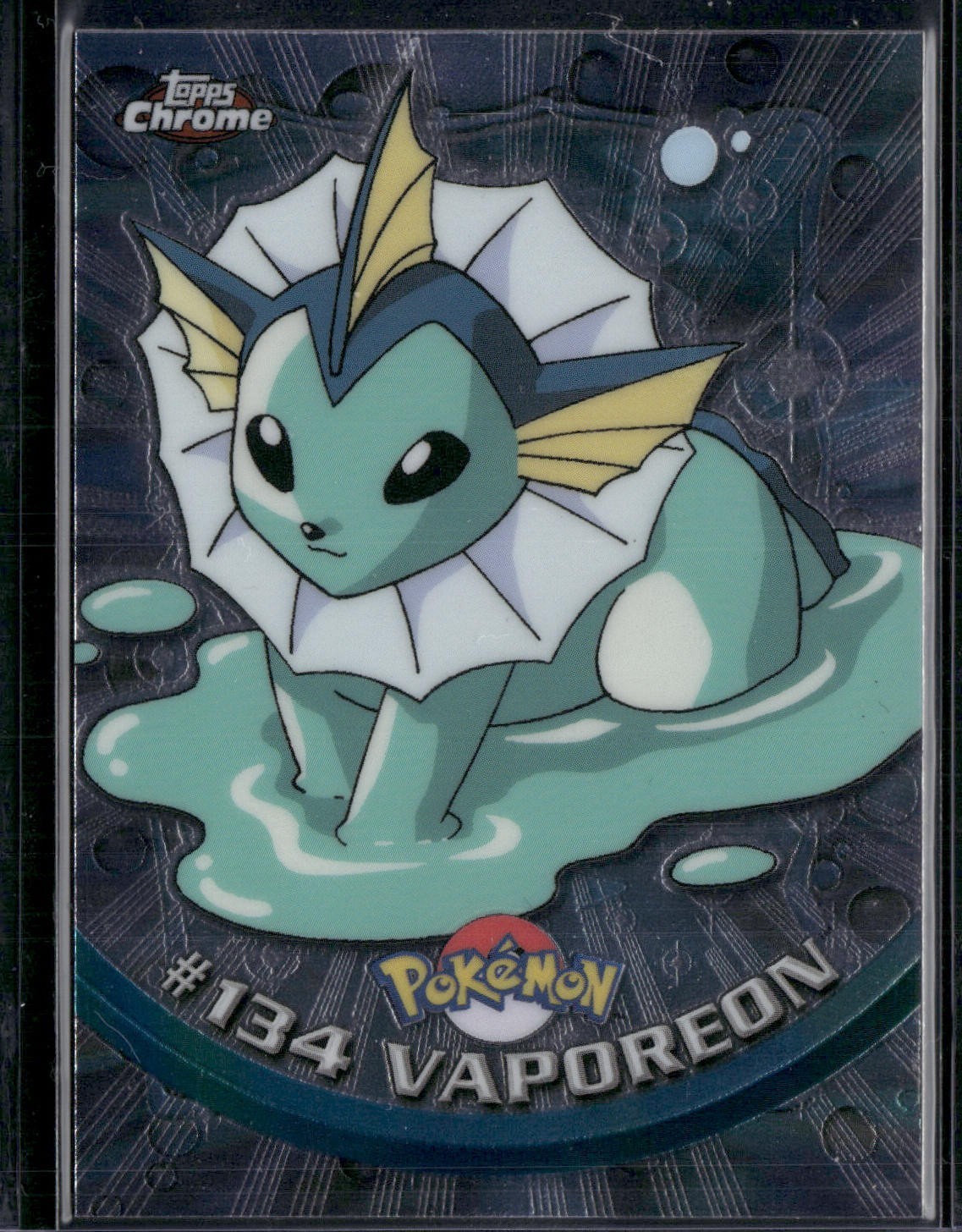 Pokemon - VAPOREON #134 2000 TOPPS CHROME POKEMON T.V. MINT