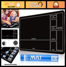 MTG Playmat for Magic The Gathering - Stitched Gaming Mat with Tube Case Black 