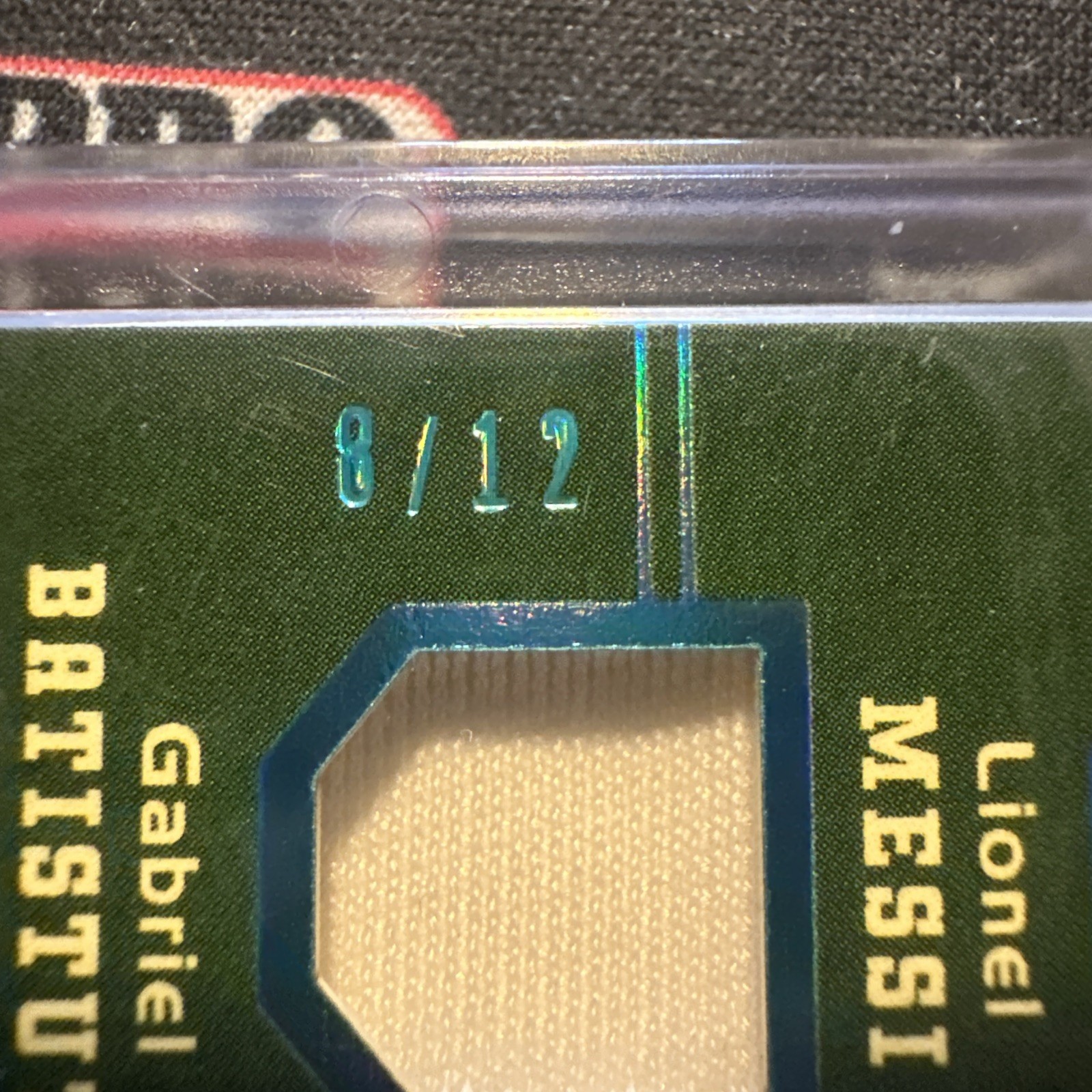 2026 LEAF GLORY OF THE GAME DIEGO MARADONA LIONEL MESSI GABRIEL BATISTUTA 8/12 view 3