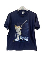 Vtg 2003 Derek Jeter New York Yankees T-Shirt Youth XL Delta Pro Weight MLB 76
