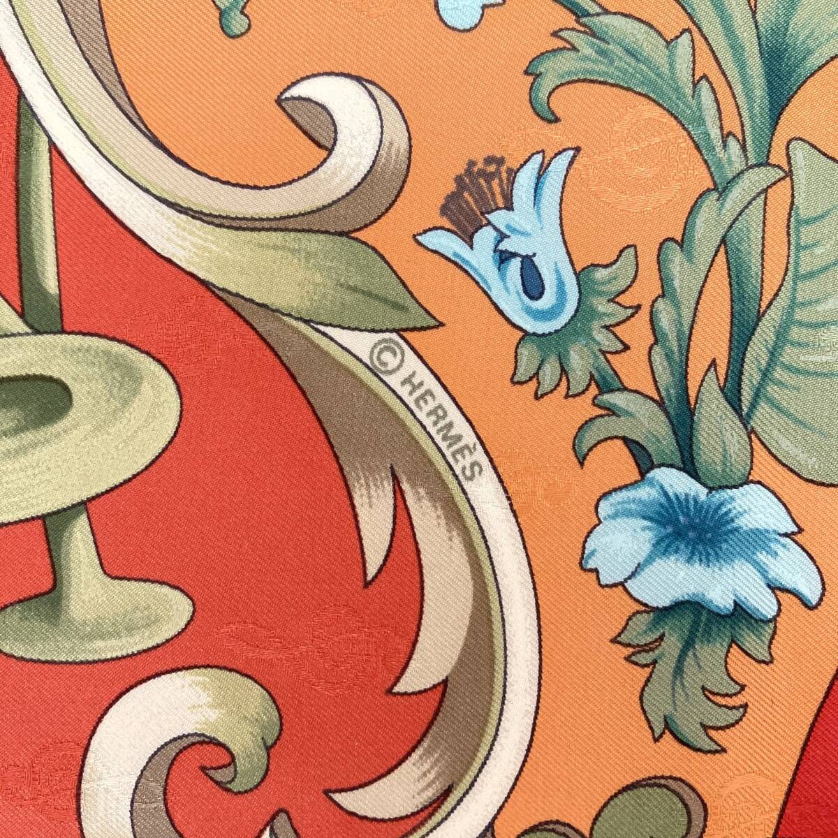 Extremely Beautiful HERMES Hermes Scarf Carre 90 ORGAUPHONE ET AUTRES MECANIQUES thumbnail 9