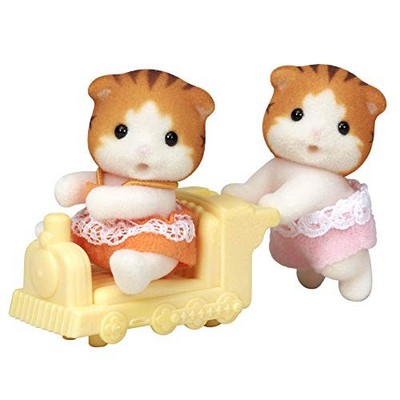 Sylvanian Families Maple Cat Twins & Toy Cart Set Ni-110 Epoch Calico Critters