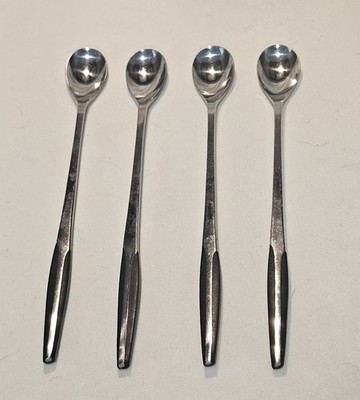 Eldan ELD2 Black Stainless Steel Ice Tea Spoons - Set of 4