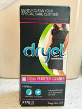 Dryel At Home Dry Cleaner Refill Kit Booster Spray - 6 Loads - New Sealed Box