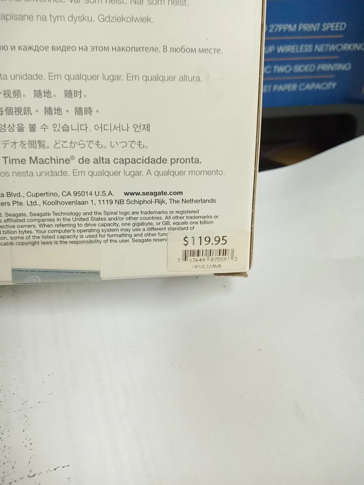 Seagate Backup Plus Slim 2TB External USB 3.0 Portable Hard Drive For MAC New - Image 4 of 4