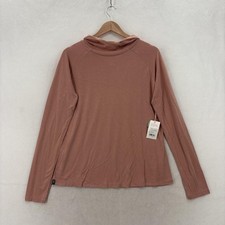 Free Fly Hoodie Womens Small Orange Dusk Bamboo Lightweight Hoody II UPF 40