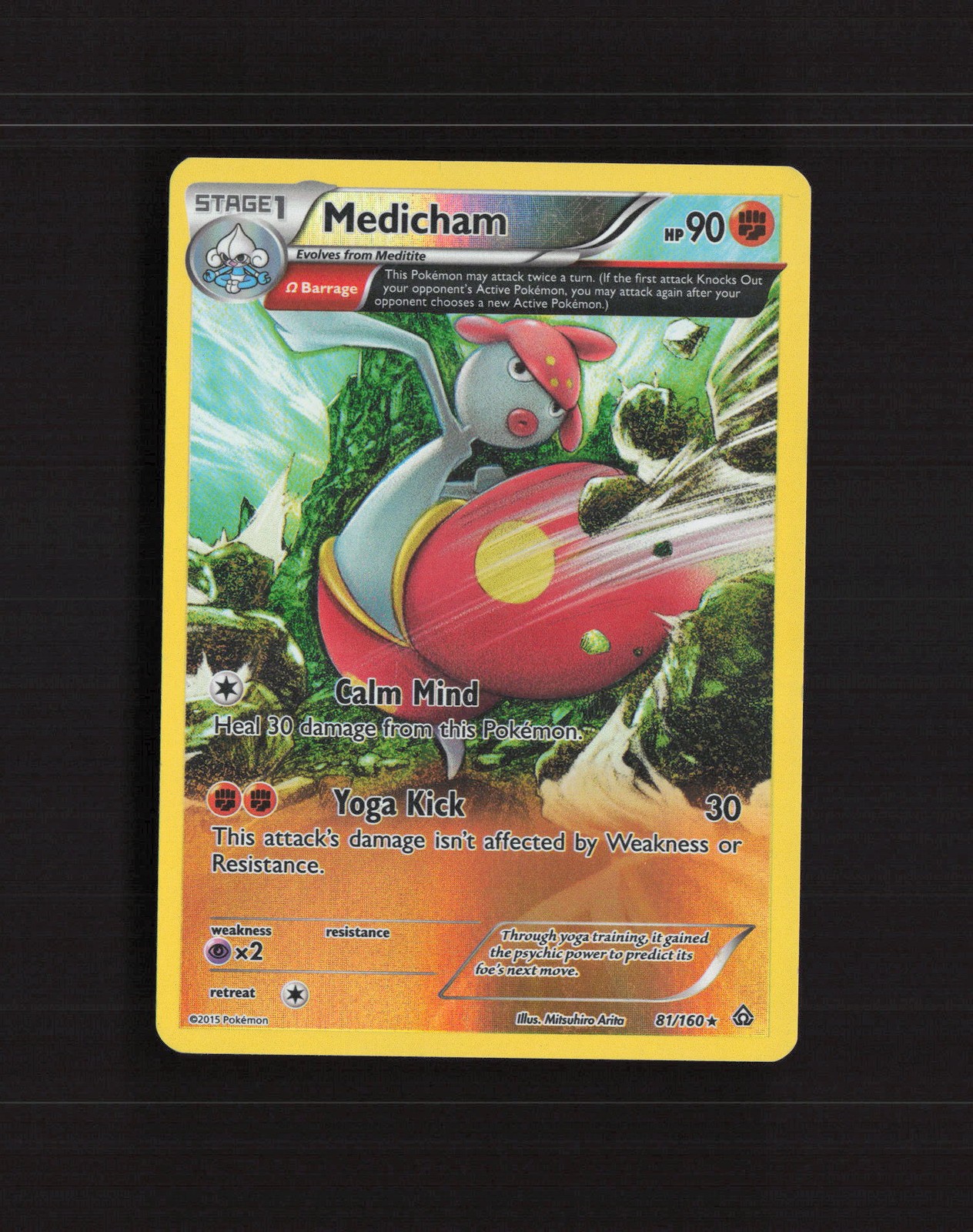 Medicham 81/160 Primal Clash Full Art Reverse Holo Holo Pokemon Card MP