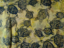 Turtle Batik Cotton Fabric