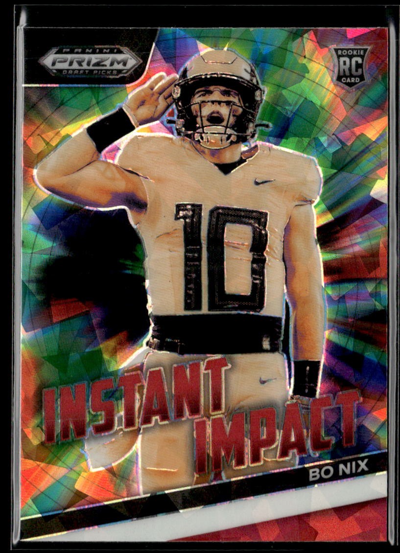 2024 Panini Prizm Draft Picks #II-BN Bo Nix Instant Impact Red Ice RC