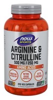 Now Foods Arginine & Citrulline - 240 Vcaps (145,79 Eur/Kg)