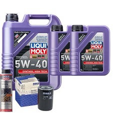 Motoröl 5W40 LIQUI MOLY Synthoil High Tech 7L+MAHLE Ölfilter +Ölschlammspülung