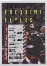 2020 Panini NBA Hoops Frequent Flyers Purple Explosion Derrick Jones Jr #2 0m68