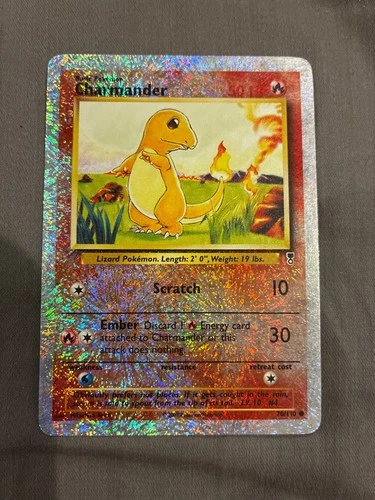 charmander 70/110 reverse holo vintage Pokémon card