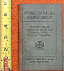 1924 Bessemer & Lake Erie Railroad Engineers B&LE Railway Firemen Hostlers Rules — photo 1
