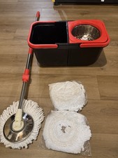 Floor Spin Mop and Bucket Set with Wringer System