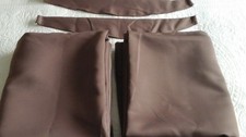 MILANO Pair Good Quality Extra Wide Brown Blackout Eyelet Curtains 90 x 53" Drop