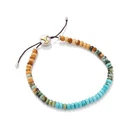 NWT $92 Kendra Scott Yellowstone Montana Turquoise Beaded Stone Bracelet