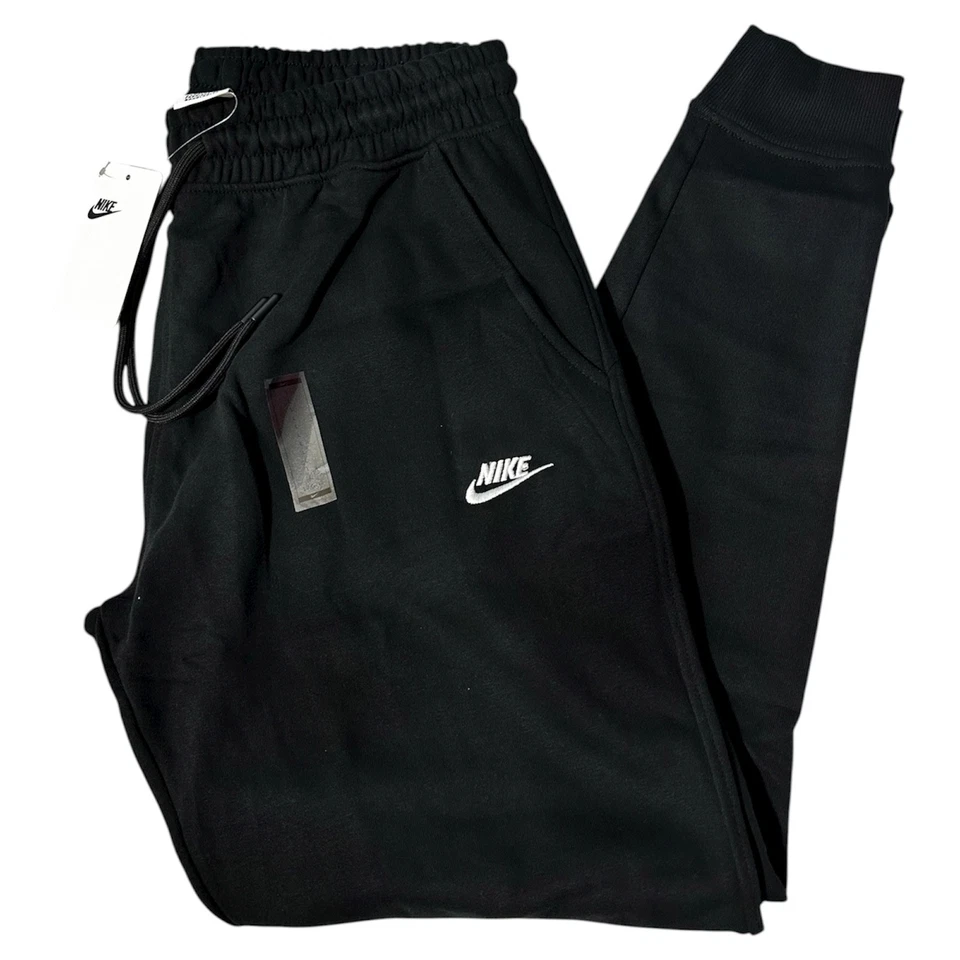Nike Mens Club Logo Tracksuit Fleece Hoodie and Jogging Bottoms Black/Navy S-XXL - Image 3 of 4