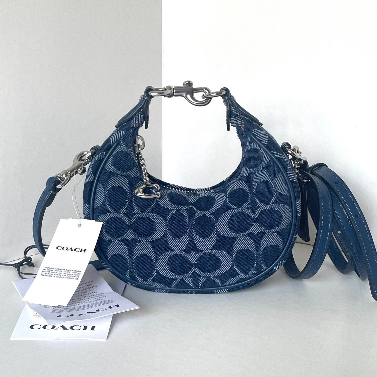 Coach Jonie Bag CAO04 Signature Denim Deep Blue Multi Crossbody