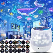 21 Sets of Films, Projector Night Light for Kids Bedroom, Ceiling, Star Galax...