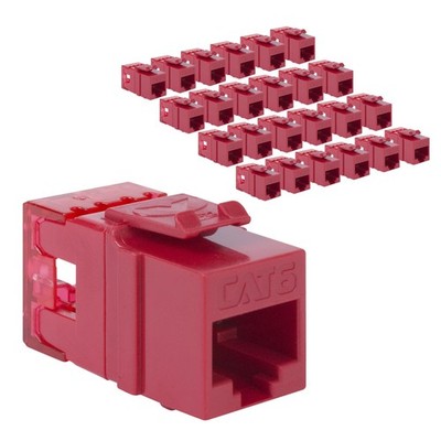 ICC CAT6 Keystone Jack with Slim Profile 180 Degree Punch Down, RJ45 UL Liste...