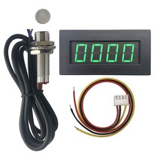DIGITEN 4 Digital Green LED Tachometer RPM Speed Meter Hall Proximity