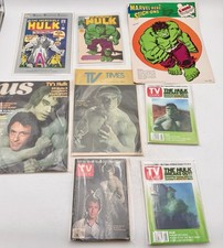 Vintage Lot of Incredible Hulk TV Guide Marvel Hero Stick Ons US Magazine Times