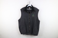Vintage 90s Streetwear Mens XL Spell Out Alaska Fleece Full Zip Vest Jacket USA