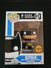 Funko Pop! DC Super Heroes Batman 01 Chase Metallic Vinyl Figure W/Protector