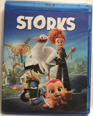 Storks (Blu-ray,2016) Kids Animated Comedy,Brand New Factory Sealed!