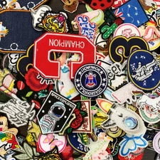 100PCS Lot Letter Random Animal Embroidered Patches Iron on Mixed Clothes Badge