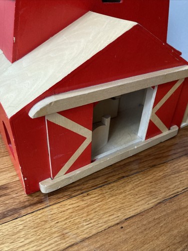 Rare Melissa & Doug Large Fold & Go Wooden Barn #784 - Picture 2 of 11