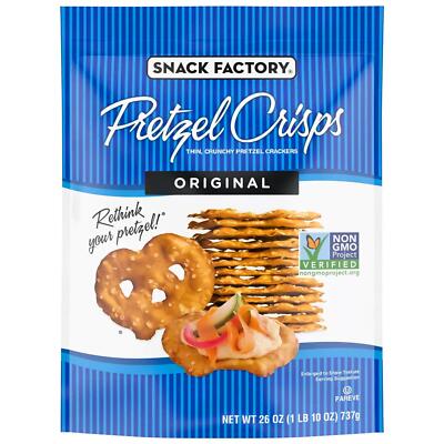 Snack Factory Pretzel Crisps Original Knots Thin Crunchy Cracker Snack Pack  737g | eBay