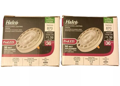 Halco 81097 ProLED PAR36 Flood 12V MP-TERM BASE Warm White 2700K  **2 Pack**
