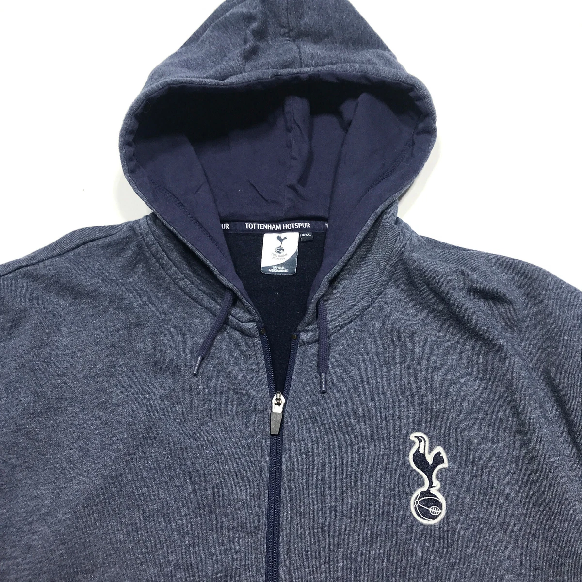 Tottenham Hotspur FC Official Merch Gray Full Zip Hoodie Sweater Jacket  Mens 2XL | eBay