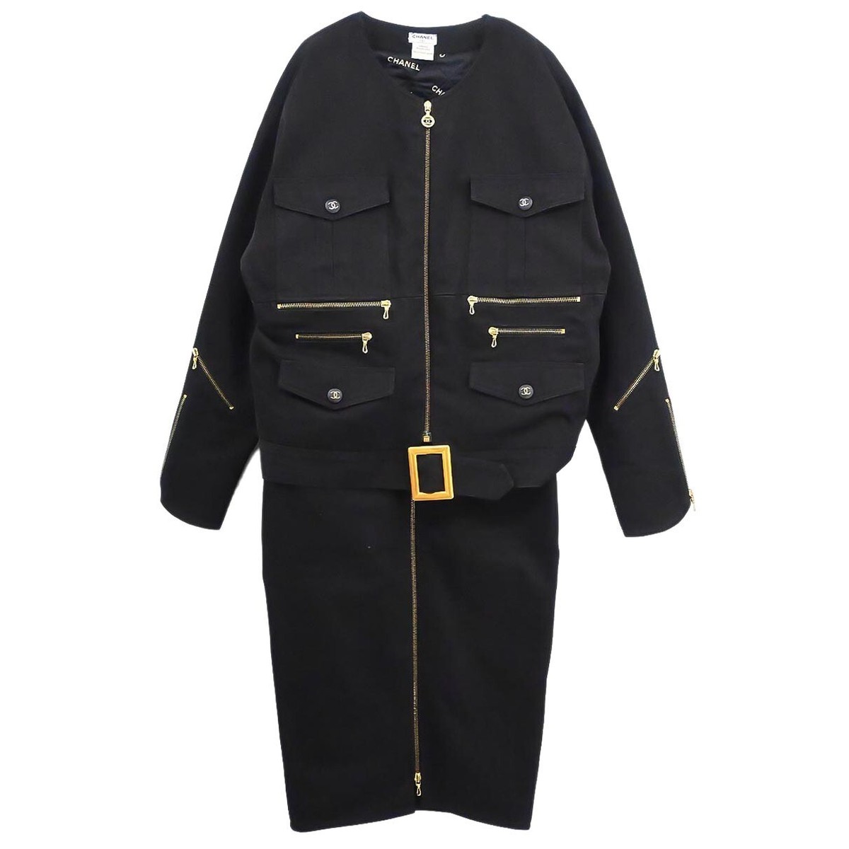 CHANEL　シャネルスーツ　セットアップ　36 CHANEL シャネル スーツ セットアップ ジャケット レディース36