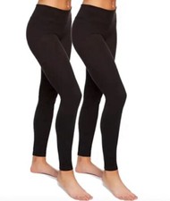 Felina Leggings Wide Waistband Suede Light Soft Mid Rise Silhouette 2pack