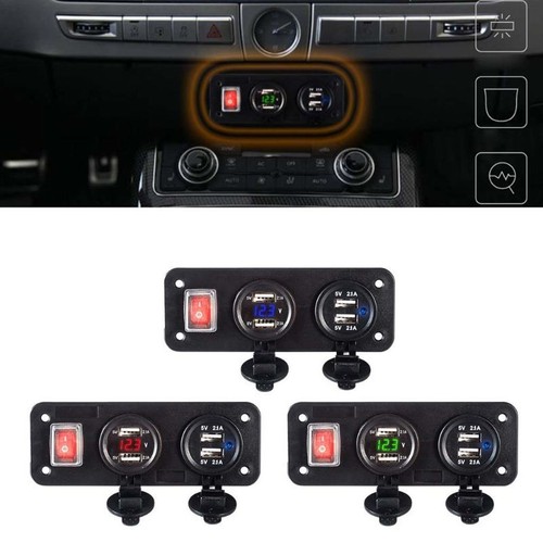 Universal Car Power Outlet 4 USB Fast Charging Adapter Power Outlet for Phones - 第 6/9 張圖片