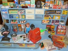 KAUFMANNSLADEN Kaufladen 50er 60er mit viel Zubehör Waage Kasse Blechdose 