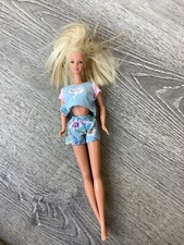 Mattel Barbie Doll 1966/1991 Vintage Nude Blonde Pink Earrings Swivel Head Doll